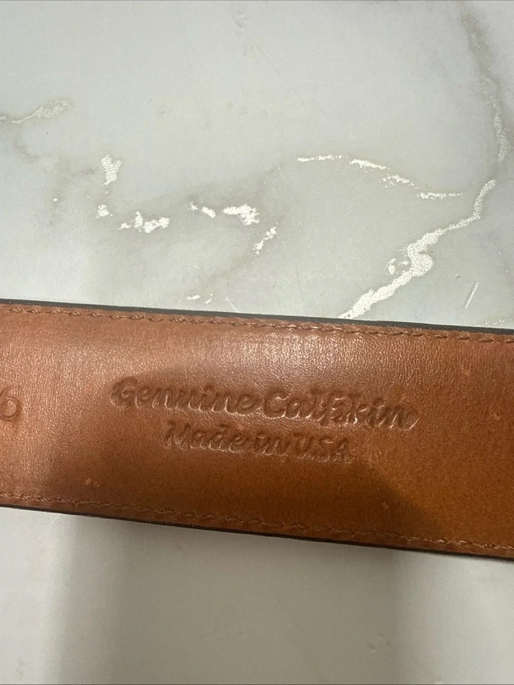 Pat Areias Sterling Silver Belt Buckle Genuine Calfskin Made In USA Size 36
